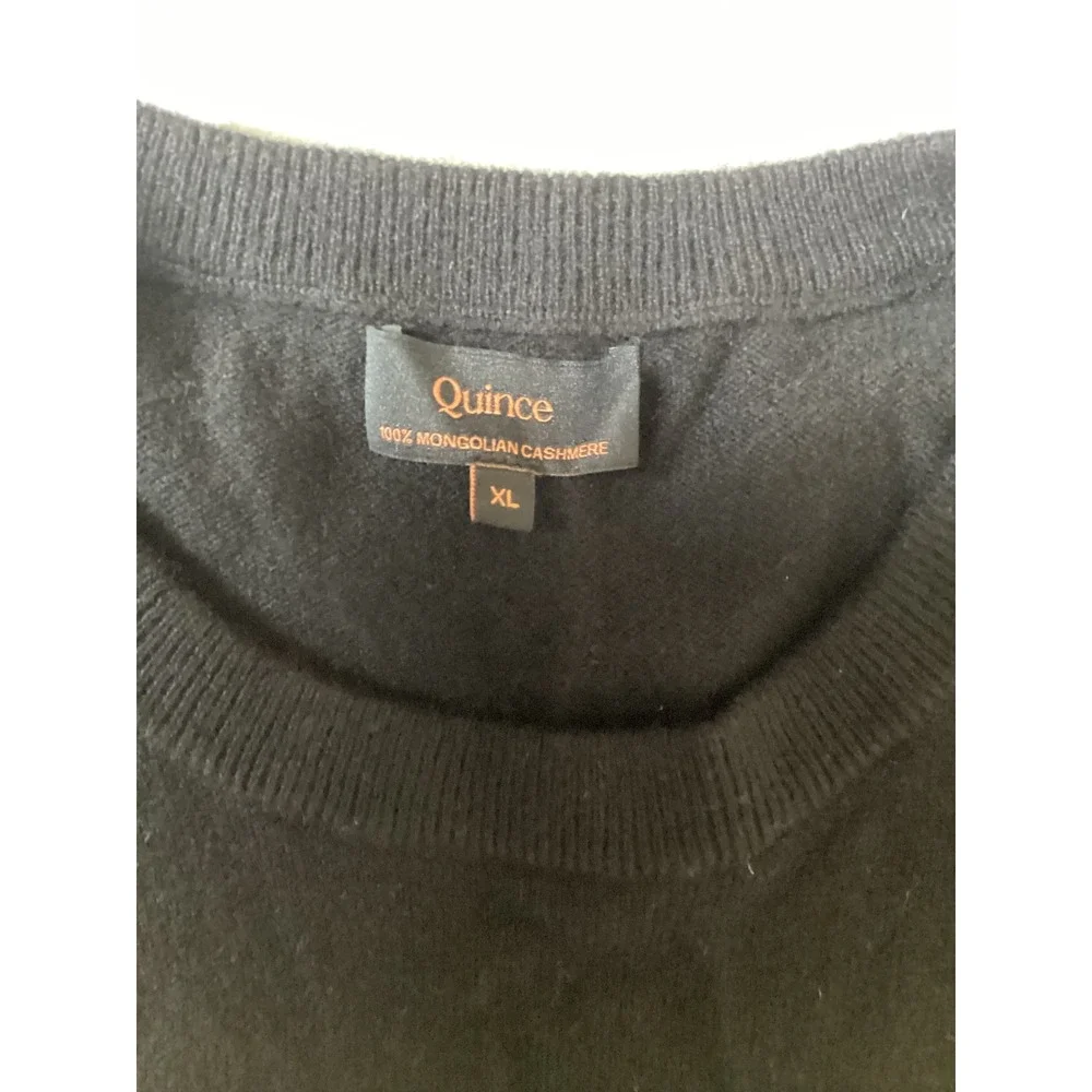 Quince NWOT Mens 100% Mongolian Cashmere Crewneck Sweater Black XL